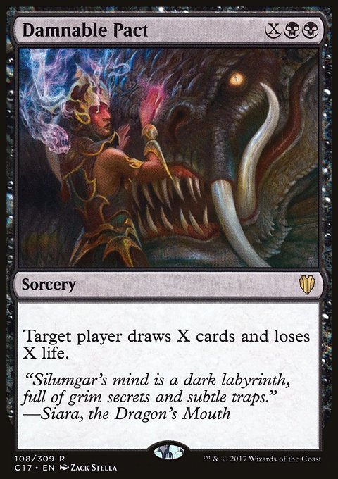 Damnable Pact, Commander 2017 #108, Magic: The Gathering card