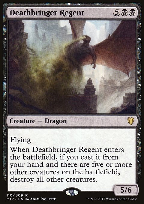 Deathbringer Regent, Commander 2017 #110, Magic: The Gathering card