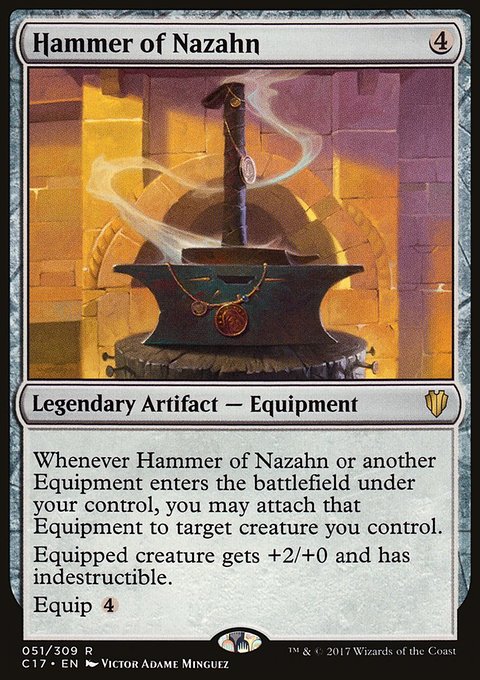 Hammer of Nazahn, Commander 2017 #51, Magic: The Gathering card