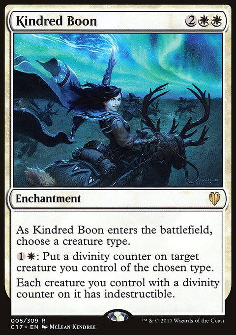 Kindred Boon, Commander 2017 #5, Magic: The Gathering card