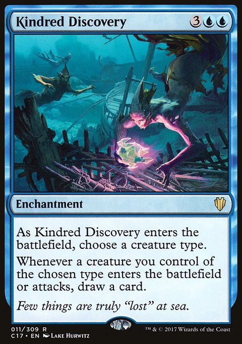 Kindred Discovery, Commander 2017 #11, Magic: The Gathering card