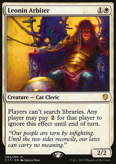 Leonin Arbiter, Commander 2017 #64, Magic: The Gathering card