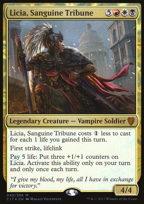 Licia, Sanguine Tribune, Commander 2017 #40, Magic: The Gathering card