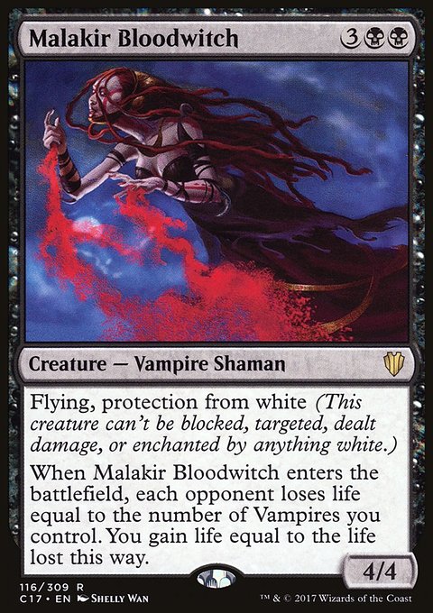 Malakir Bloodwitch, Commander 2017 #116, Magic: The Gathering card