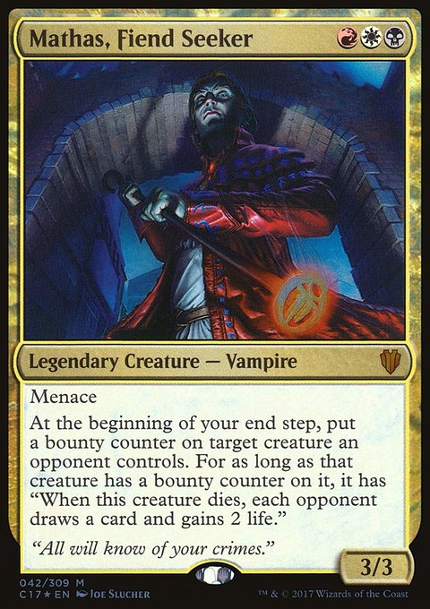 Mathas, Fiend Seeker, Commander 2017 #42, Magic: The Gathering card