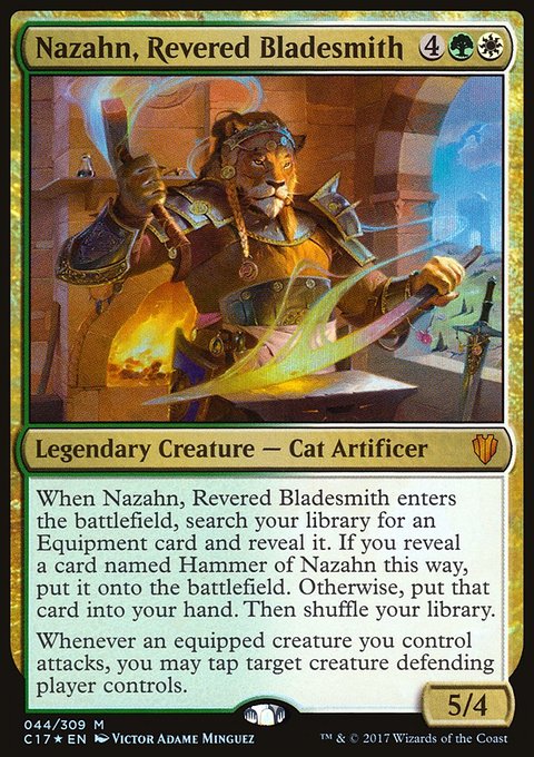 Nazahn, Revered Bladesmith, Commander 2017 #44, Magic: The Gathering card