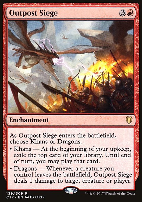 Outpost Siege, Commander 2017 #139, Magic: The Gathering card