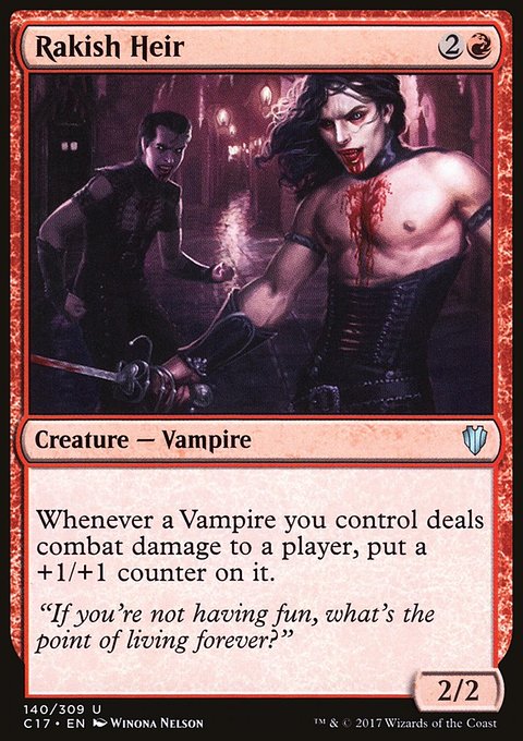 Rakish Heir, Commander 2017 #140, Magic: The Gathering card