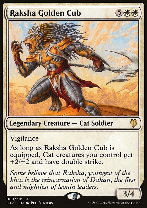 Raksha Golden Cub, Commander 2017 #69, Magic: The Gathering card