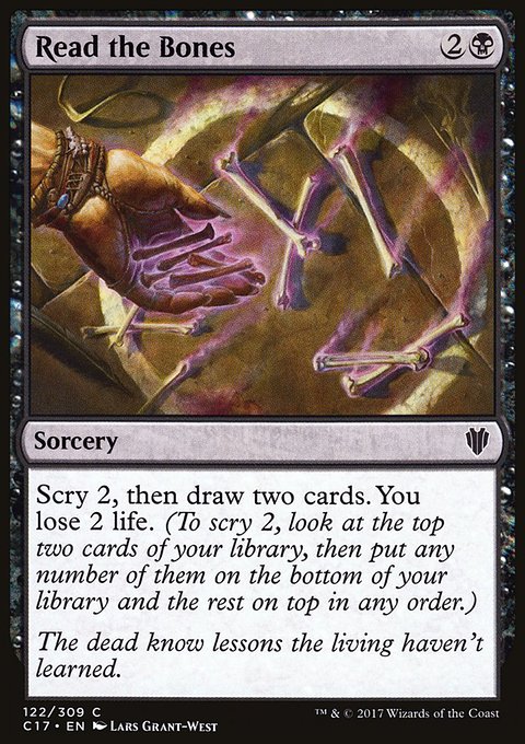 Read the Bones, Commander 2017 #122, Magic: The Gathering card