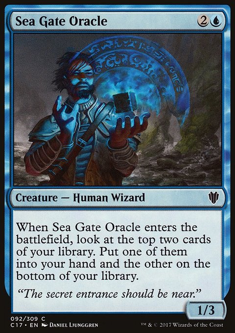 Sea Gate Oracle, Commander 2017 #92, Magic: The Gathering card