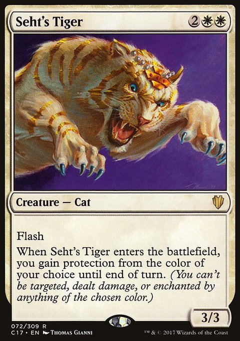 Seht's Tiger, Commander 2017 #72, Magic: The Gathering card