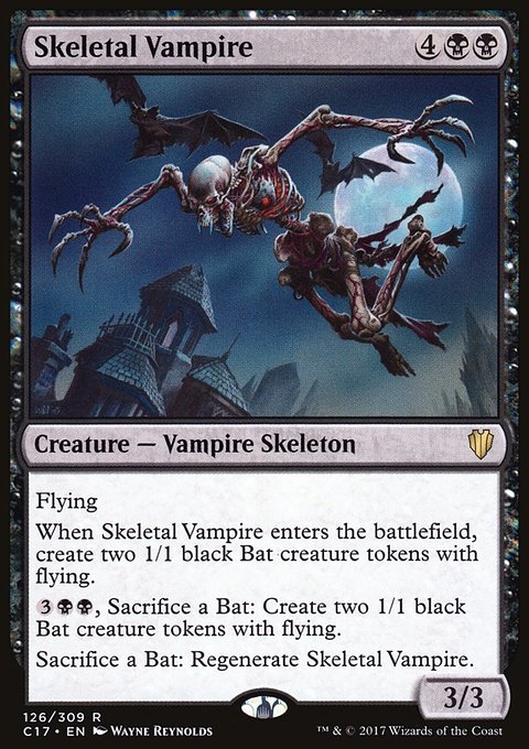 Skeletal Vampire, Commander 2017 #126, Magic: The Gathering card