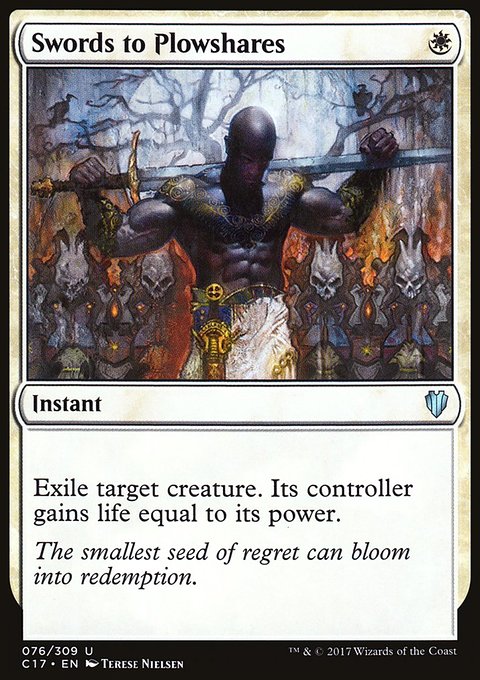 Swords to Plowshares, Commander 2017 #76, Magic: The Gathering card