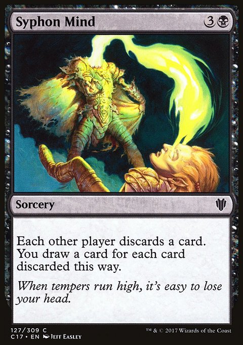 Syphon Mind, Commander 2017 #127, Magic: The Gathering card