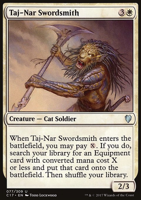 Taj-Nar Swordsmith, Commander 2017 #77, Magic: The Gathering card