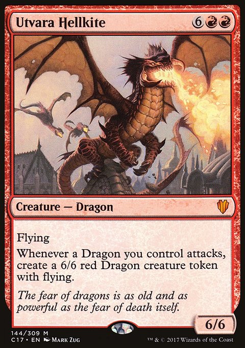 Utvara Hellkite, Commander 2017 #144, Magic: The Gathering card