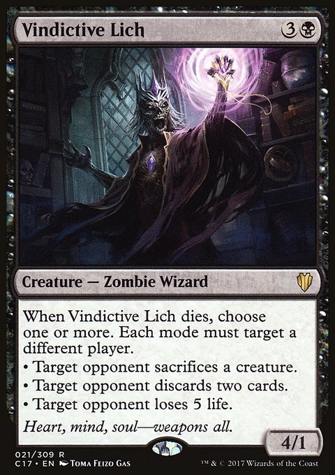 Vindictive Lich, Commander 2017 #21, Magic: The Gathering card