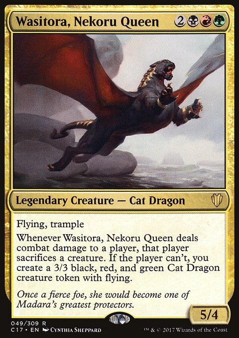 Wasitora, Nekoru Queen, Commander 2017 #49, Magic: The Gathering card