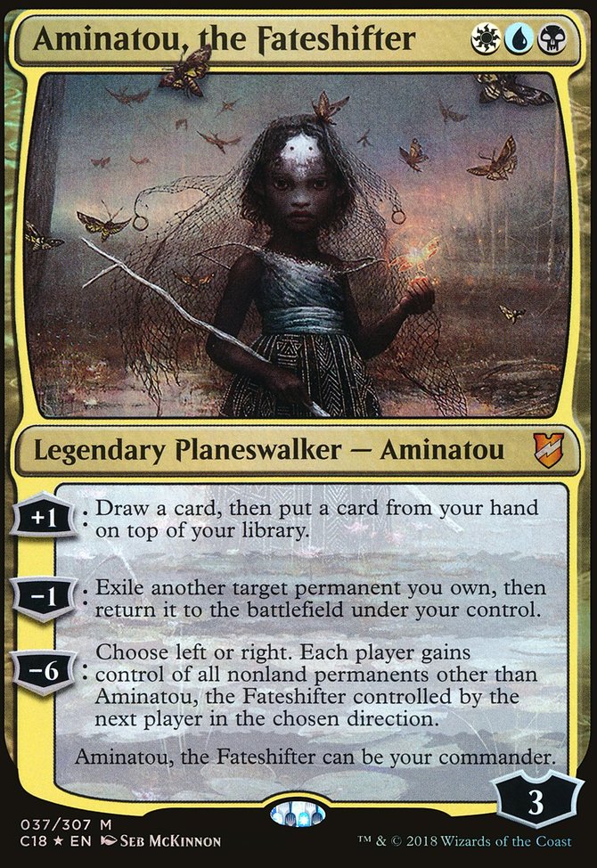 Aminatou, the Fateshifter, Commander 2018 Oversized #37, Magic: The Gathering card