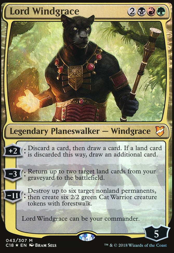 Lord Windgrace, Commander 2018 Oversized #43, Magic: The Gathering card