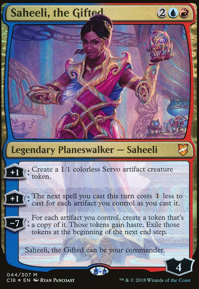 Saheeli, the Gifted, Commander 2018 Oversized #44, Magic: The Gathering card
