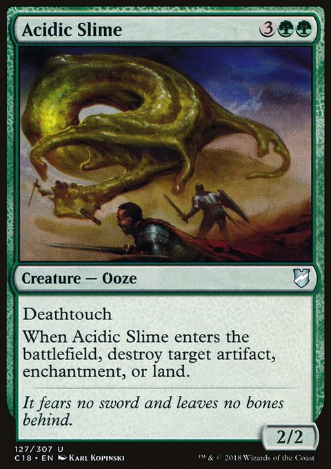 Acidic Slime, Commander 2018 #127, Magic: The Gathering card