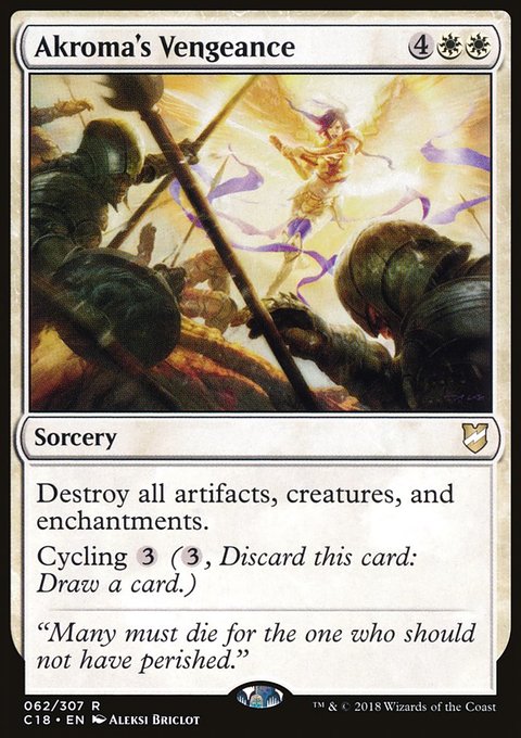 Akroma's Vengeance, Commander 2018 #62, Magic: The Gathering card