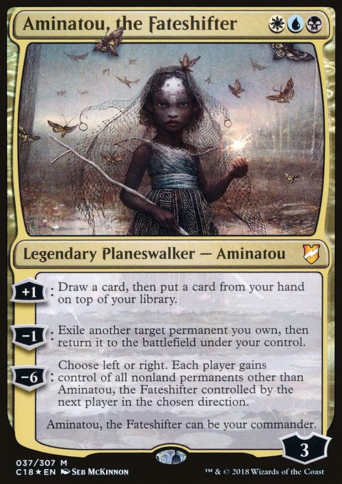 Aminatou, the Fateshifter, Commander 2018 #37, Magic: The Gathering card