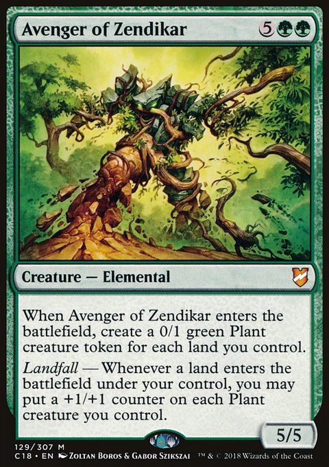 Avenger of Zendikar, Commander 2018 #129, Magic: The Gathering card