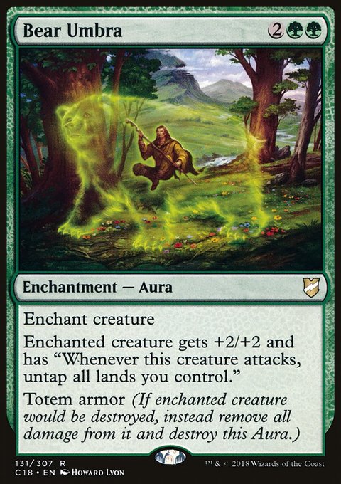 Bear Umbra, Commander 2018 #131, Magic: The Gathering card