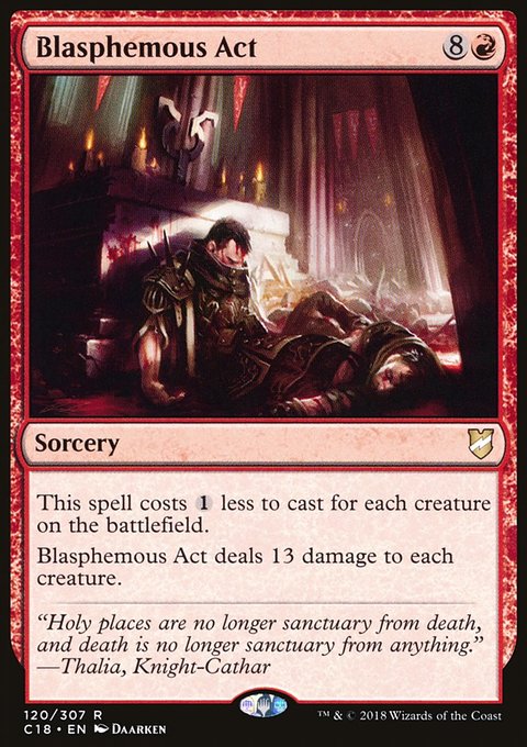 Blasphemous Act, Commander 2018 #120, Magic: The Gathering card