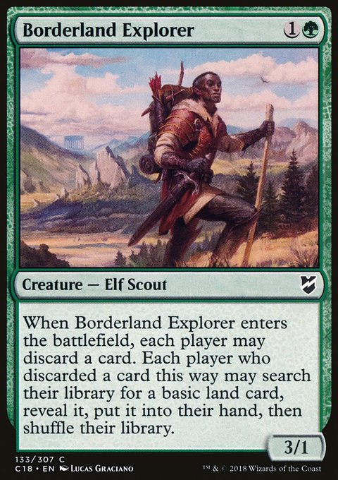 Borderland Explorer, Commander 2018 #133, Magic: The Gathering card
