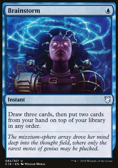 Brainstorm, Commander 2018 #82, Magic: The Gathering card