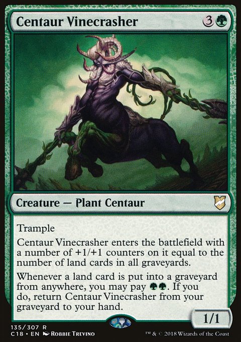 Centaur Vinecrasher, Commander 2018 #135, Magic: The Gathering card