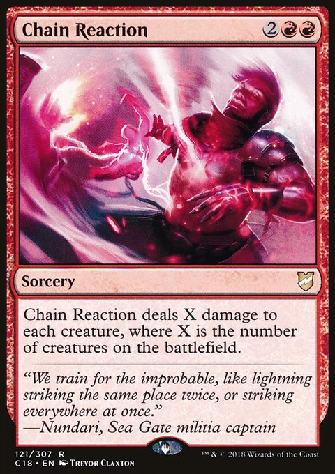 Chain Reaction, Commander 2018 #121, Magic: The Gathering card