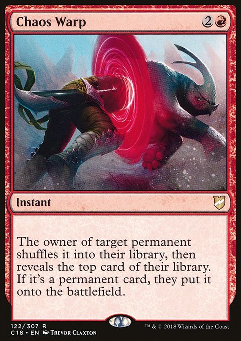 Chaos Warp, Commander 2018 #122, Magic: The Gathering card