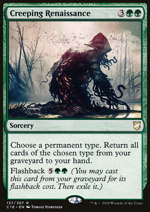 Creeping Renaissance, Commander 2018 #137, Magic: The Gathering card