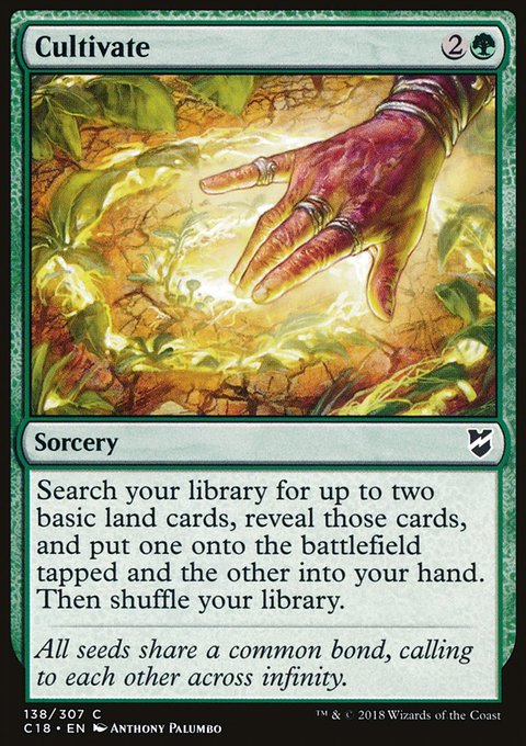 Cultivate, Commander 2018 #138, Magic: The Gathering card