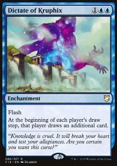 Dictate of Kruphix, Commander 2018 #86, Magic: The Gathering card