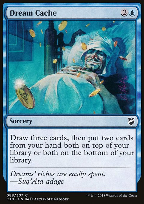 Dream Cache, Commander 2018 #88, Magic: The Gathering card