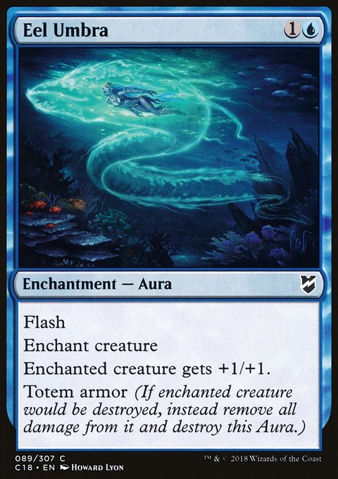 Eel Umbra, Commander 2018 #89, Magic: The Gathering card