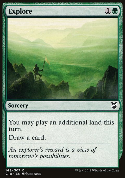Explore, Commander 2018 #143, Magic: The Gathering card