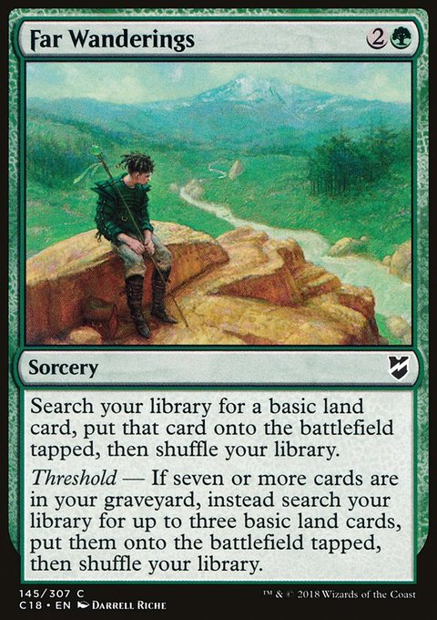 Far Wanderings, Commander 2018 #145, Magic: The Gathering card