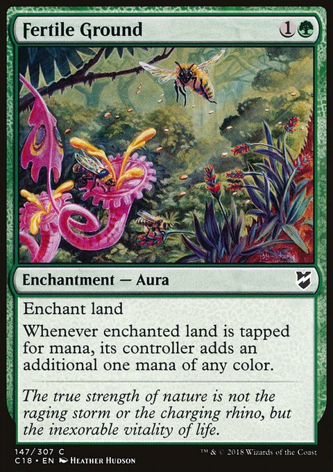 Fertile Ground, Commander 2018 #147, Magic: The Gathering card