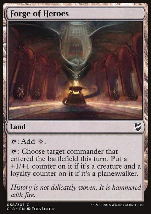 Forge of Heroes, Commander 2018 #58, Magic: The Gathering card