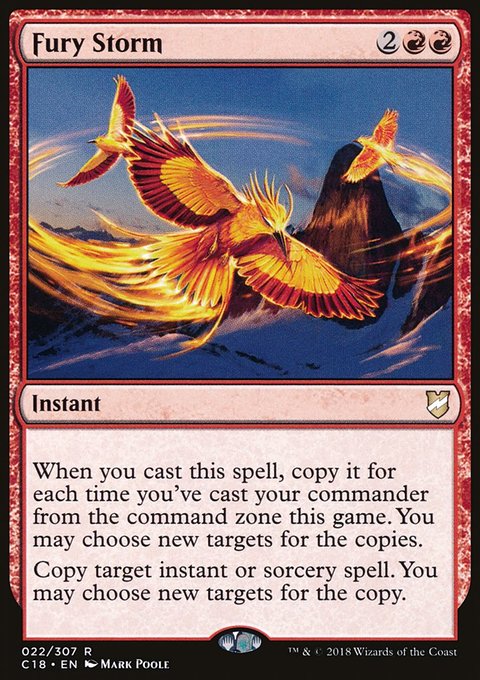 Fury Storm, Commander 2018 #22, Magic: The Gathering card