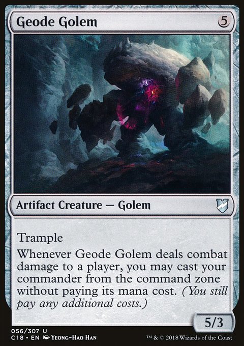 Geode Golem, Commander 2018 #56, Magic: The Gathering card