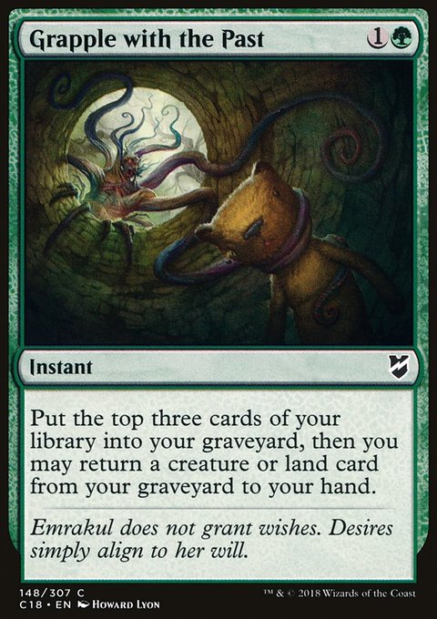 Grapple with the Past, Commander 2018 #148, Magic: The Gathering card
