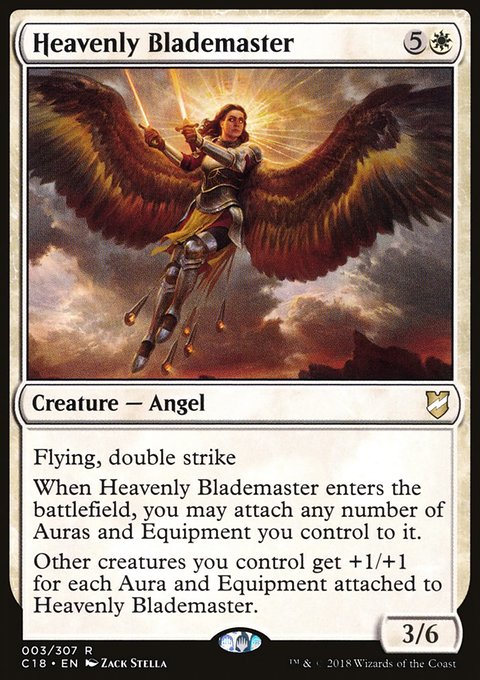 Heavenly Blademaster, Commander 2018 #3, Magic: The Gathering card